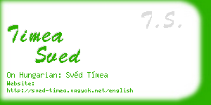 timea sved business card